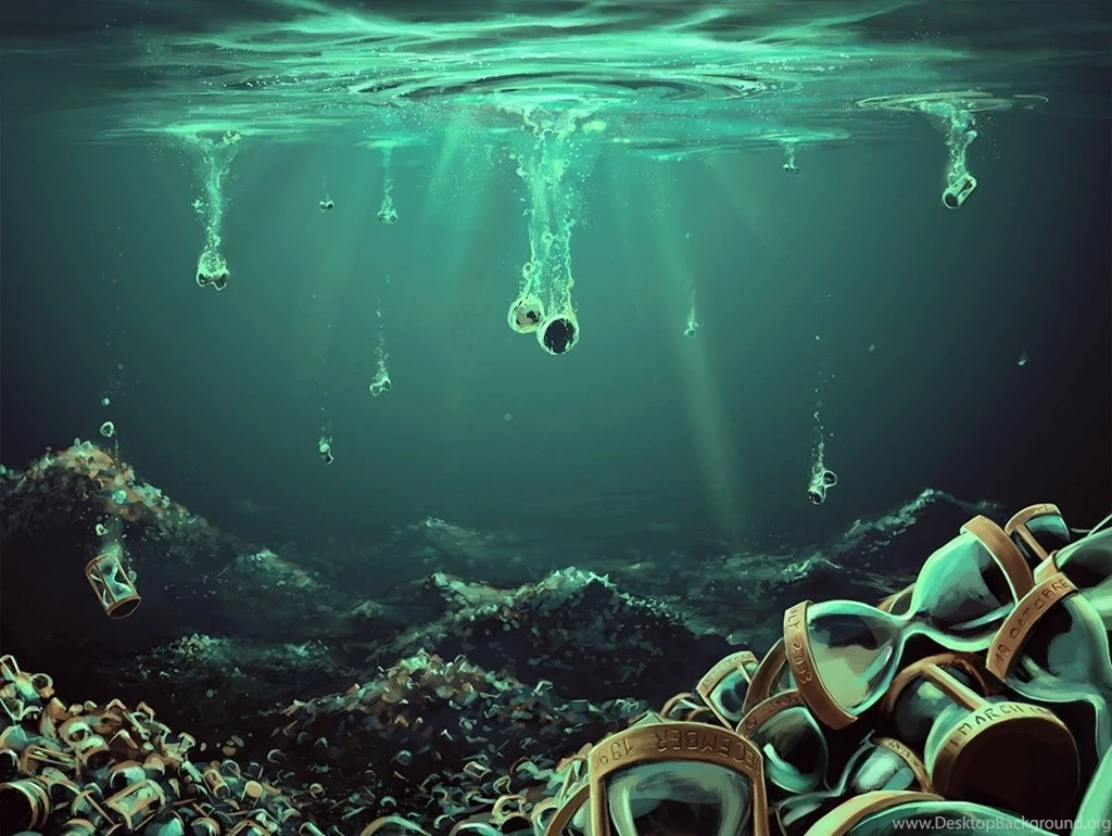 Water, Dark, Bubbles, Scenic, Hourglass, Underwater, Cyril ...