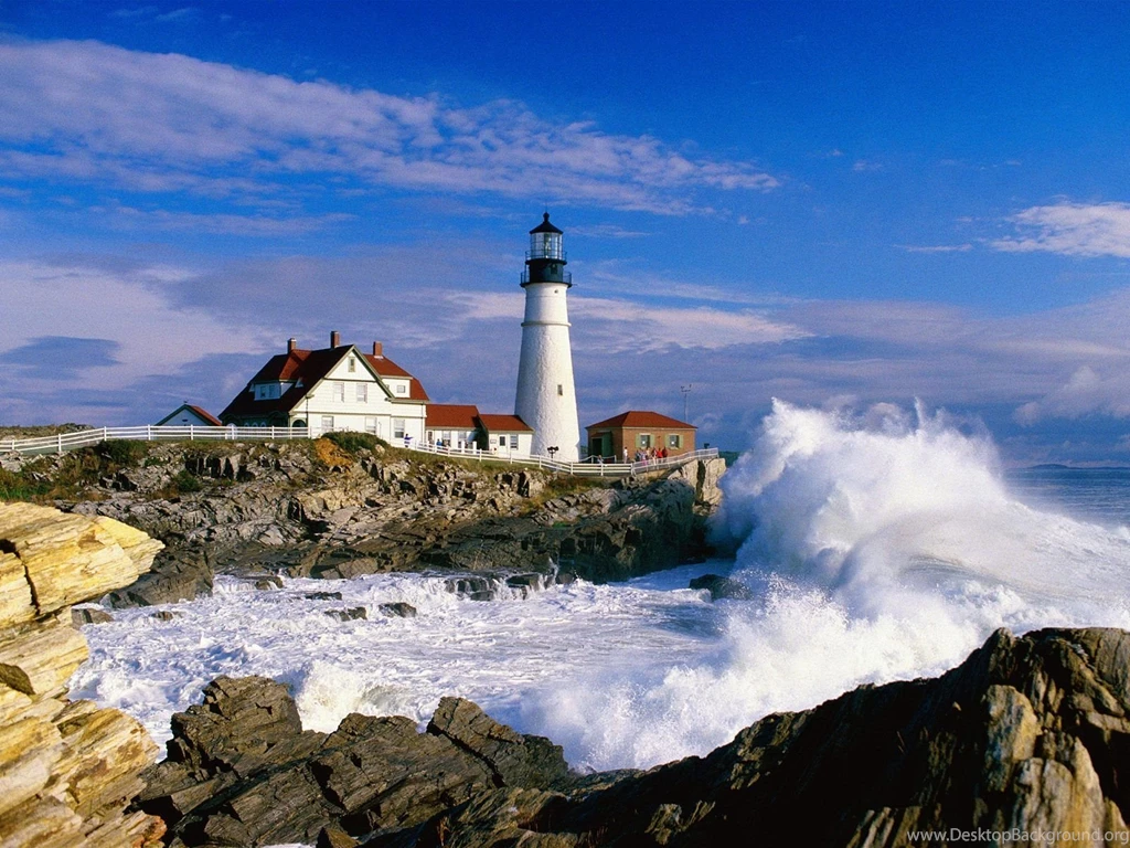 Waves At The Lighthouse Wallpapers And Images Wallpapers ...