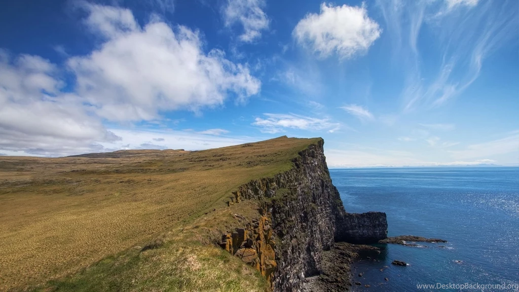 Download Wallpapers 1920x1080 Iceland, Sea, Coast, Cliff Full HD ...