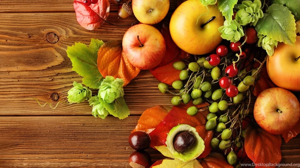 Many autumn products fruits wallpaper 5120x2880.jpg