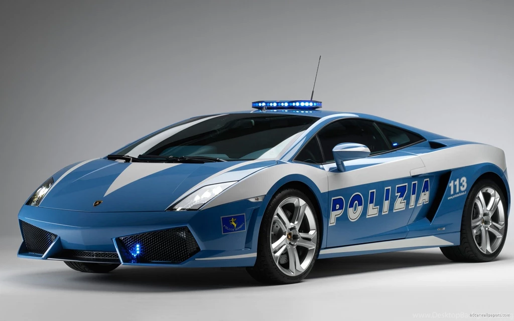 Widescreen Lamborghini Italian Police Car Wallpapers