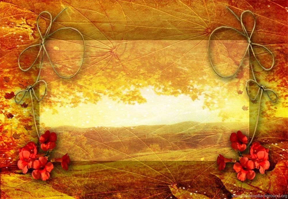 Free Autumn Leaf Frame Backgrounds For PowerPoint Nature PPT ...