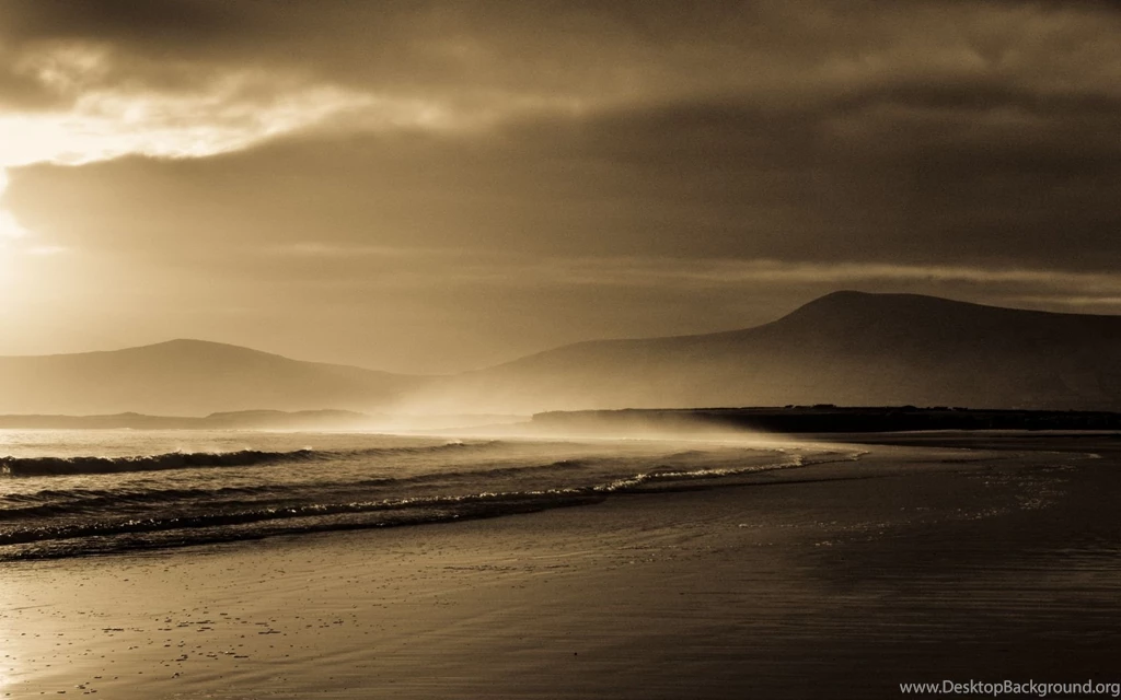 Ocean Waves Sepia Wallpapers