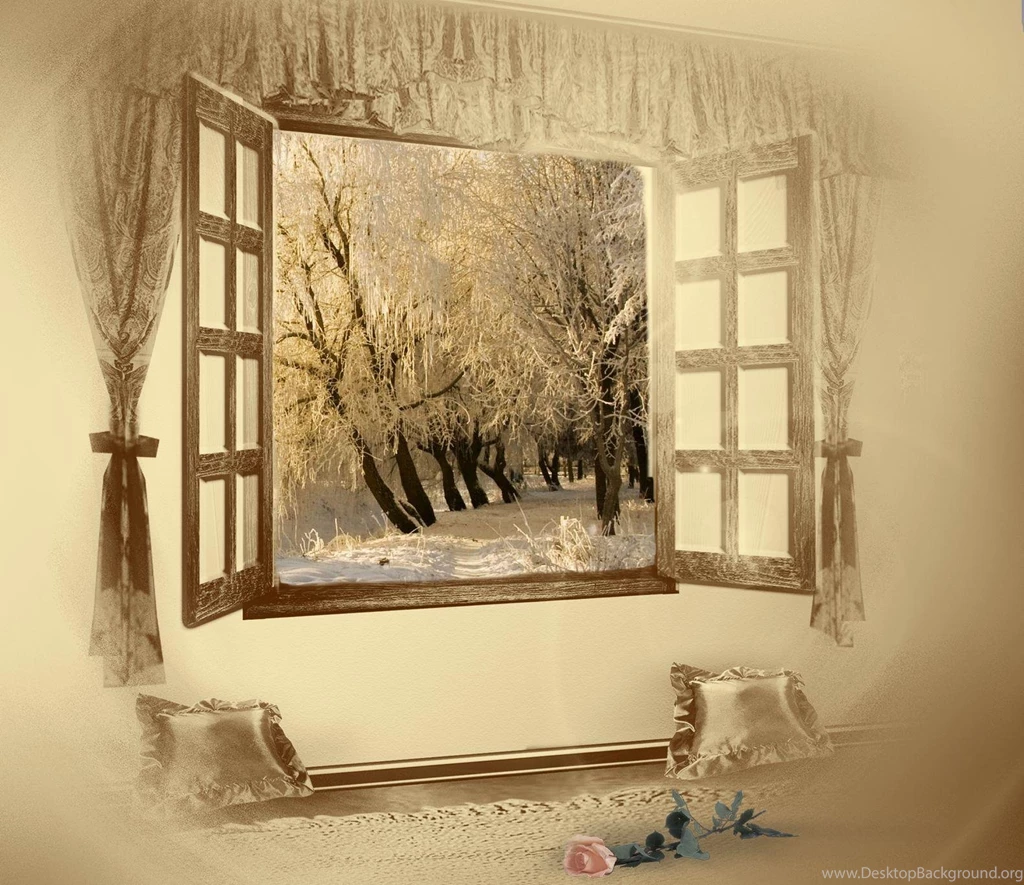 WINDOW IN SEPIA WALLPAPER   (