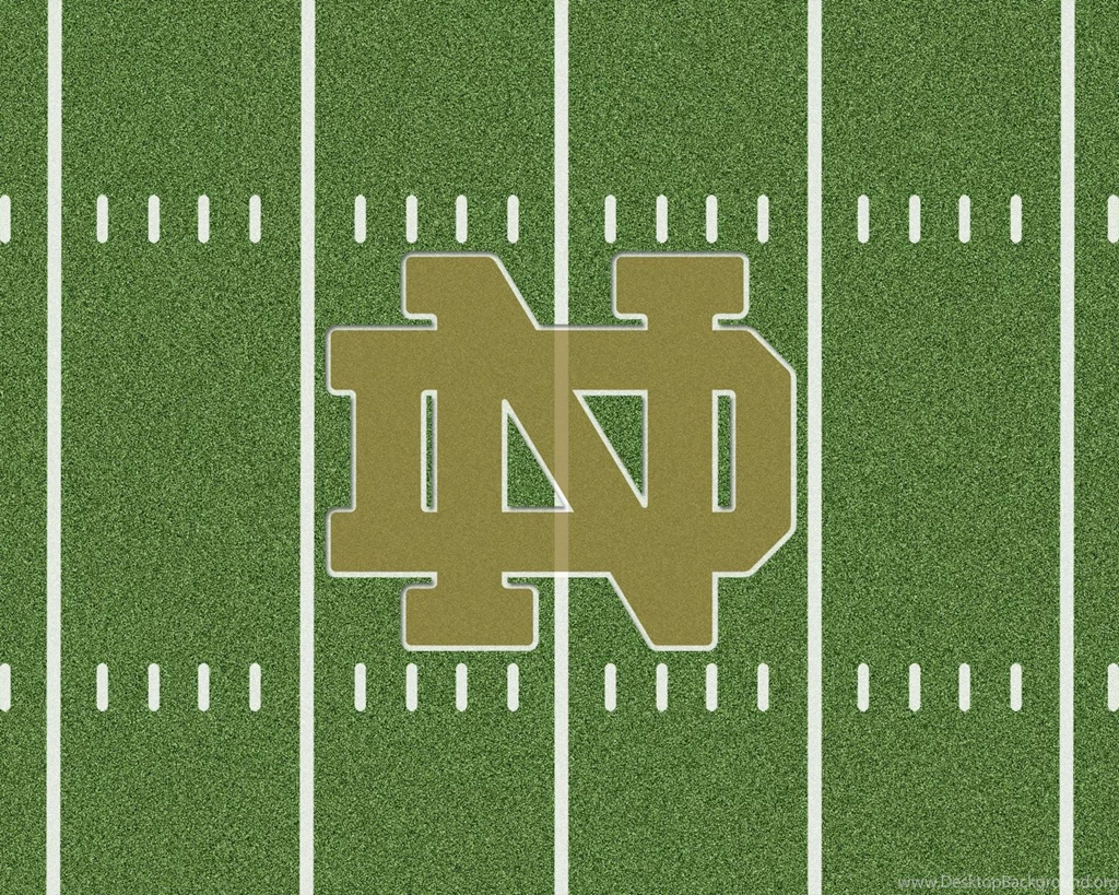 Notre Dame Logo On Football Field