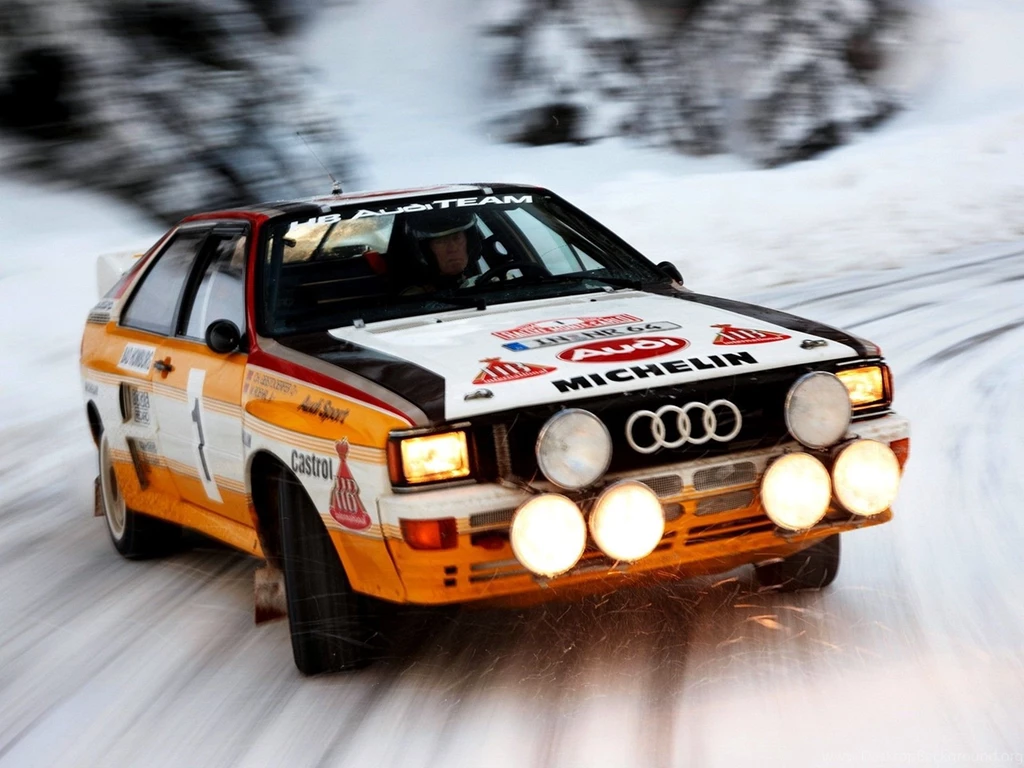 Snow Rally Audi Quattro Speed Rally Car Wallpapers