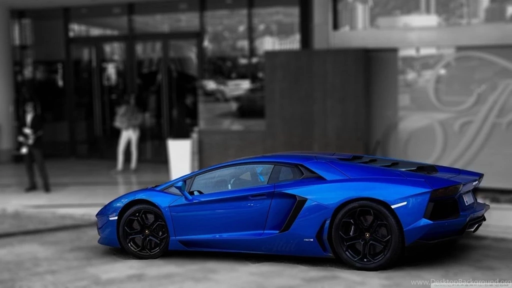 Lamborghini Aventador Blue HD Desktop Wallpapers : Widescreen ...