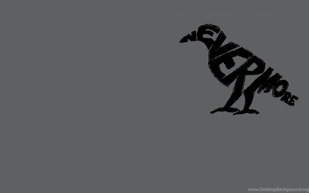Never More Nevermore Abstract Raven Words