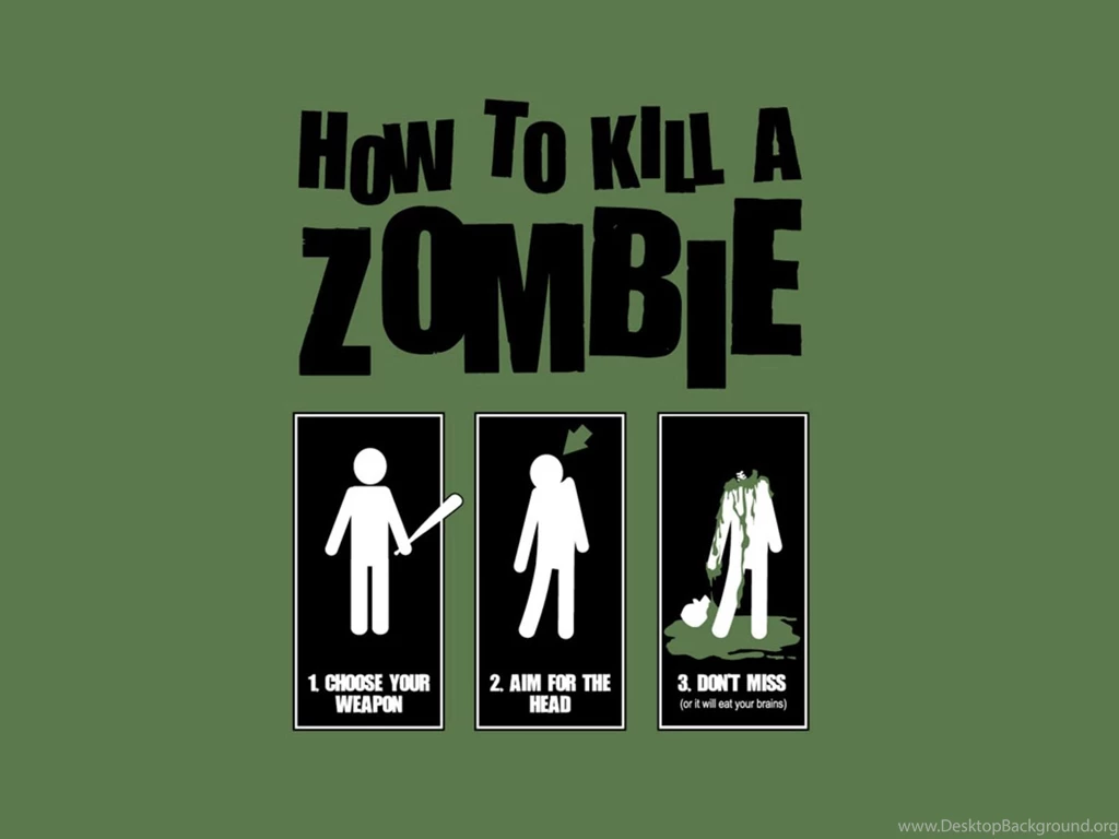 How To Kill A Zombie Funny Photo   Wallpapers