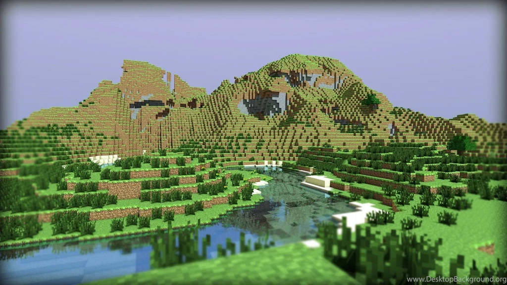 Water Mountains Minecraft Cinema 4d Wallpapers