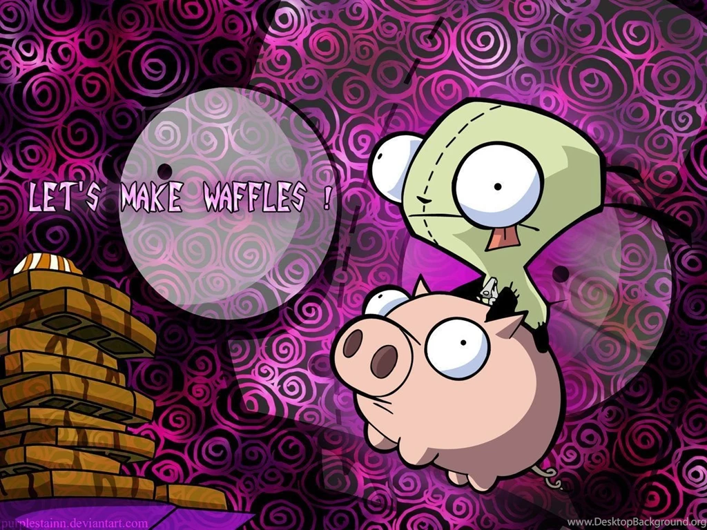 DeviantArt: More Like Gir And Piggy Wallpapers By Purplestainn