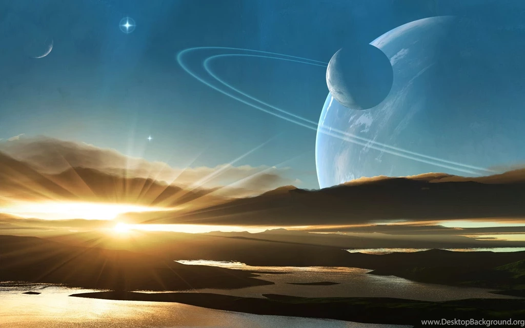 Light On Saturn 3D Space Wallpapers 1920x1200 186763