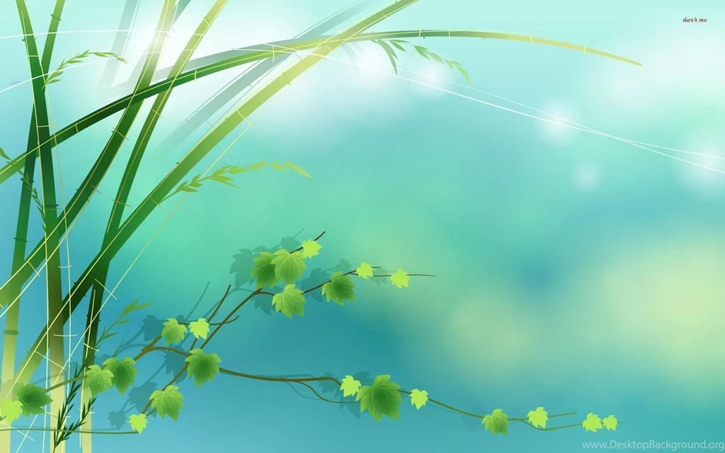 Bamboo And Leaves Wallpapers Digital Art Wallpapers