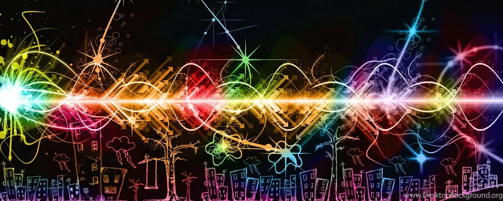 Colorful Trippy Dual Screen Wallpapers