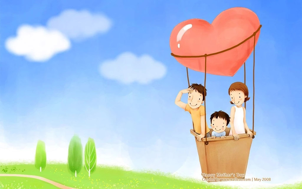 Lovely Children Illustraion Of Family Love 1440x900 NO.4 Desktop ...