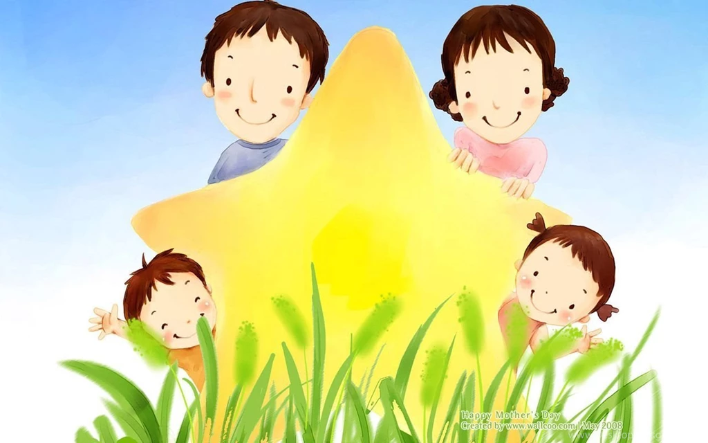 Sweet & Cute Illustration Of Family Love 1280x800 NO.3 Desktop ...