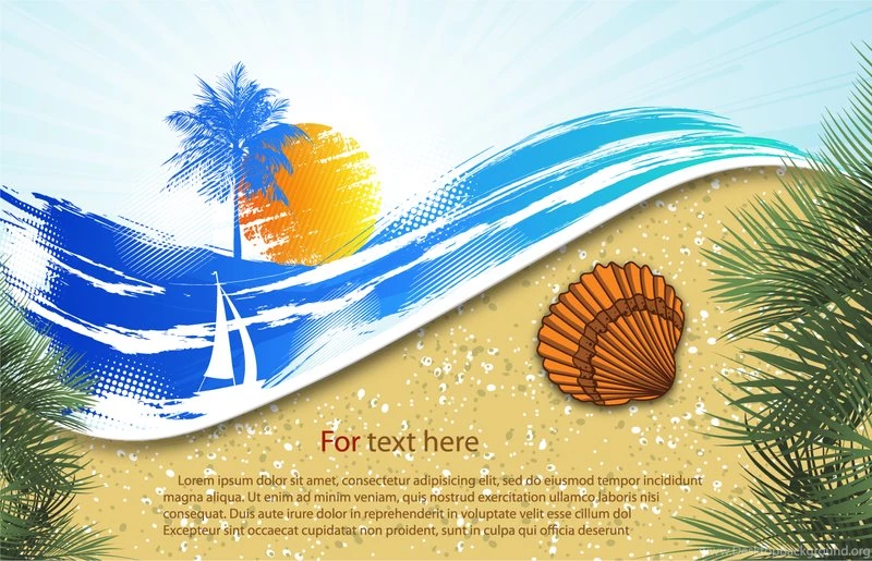 Summer Beach Backgrounds Free Vector Download