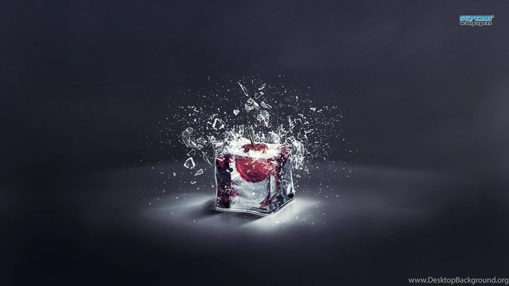 Cherry In Ice Cube Wallpapers Digital Art Wallpapers