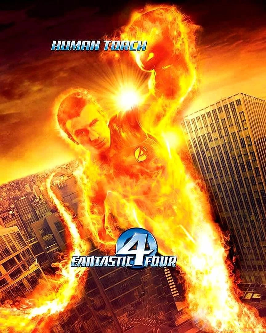 Fantastic Four Human Torch Superhero Movie Poster