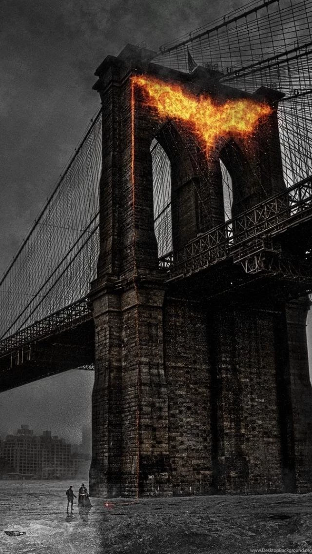 Dark iPhone wallpaper for iPhone 5 5c 5s 640x1136 batman_dark_bridges_the_knight_photomanipulation.jpg