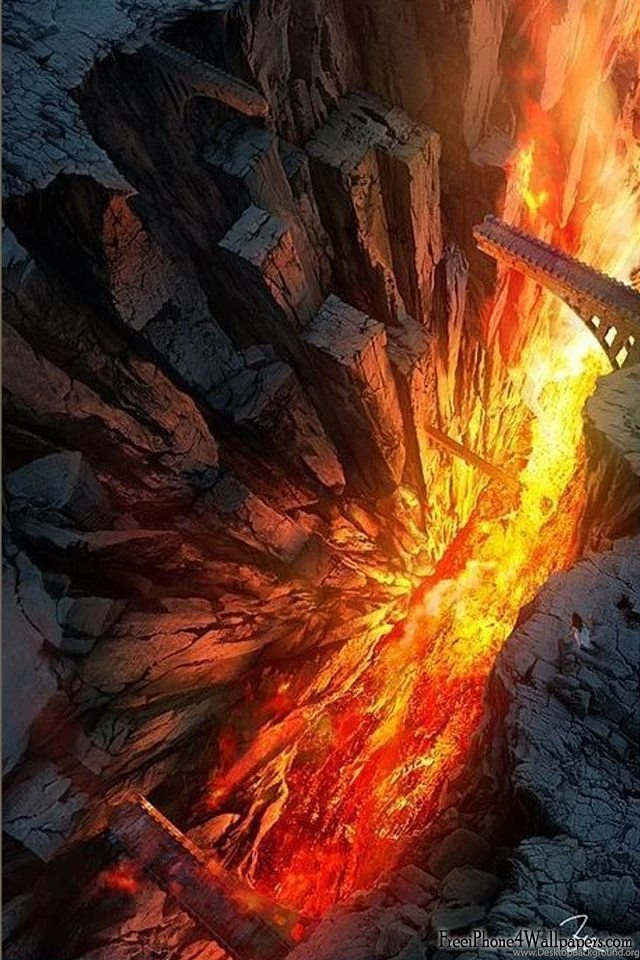 iPhone 4 640 X 960 Lava Bridge Wallpapers And Backgrounds