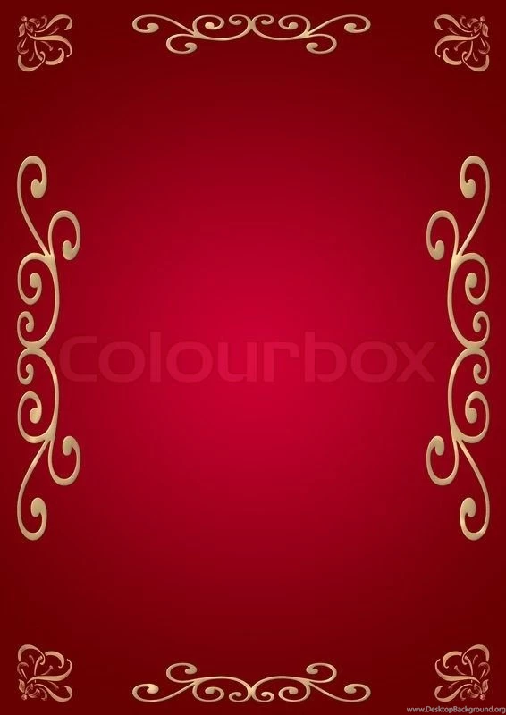 Stylish Backgrounds (red With Illumination) With A Gold Ornament On ...