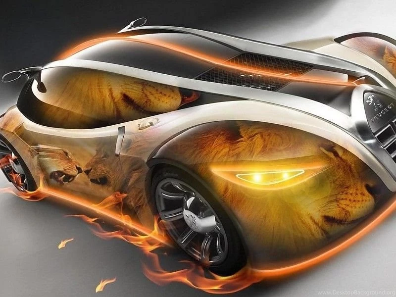 Amazing Neon Lion Peugeot Free Desktop Backgrounds And Wallpapers