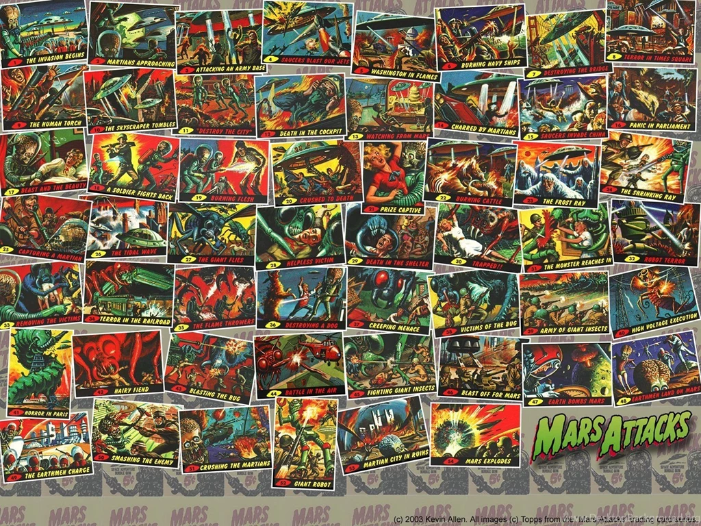 MARS ATTACKS Comedy Sci fi Martian Alien Aliens Action 1mat ...