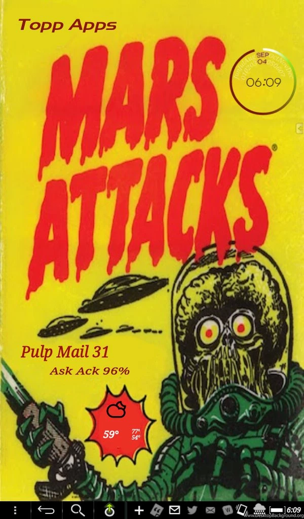 Mars Attacks Android Homescreen By Rehuxley MyColorscreen