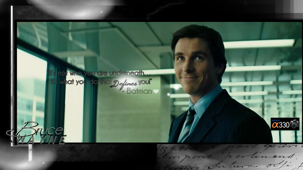 Bruce Wayne Smiles . Christian Bale Wallpapers (26850910) Fanpop