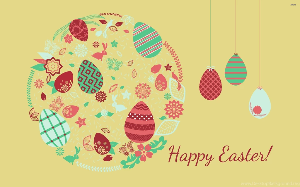 Happy Easter, Egg, Rabbit, Bunny, Floral, Leaf, Bird, Holidays ...