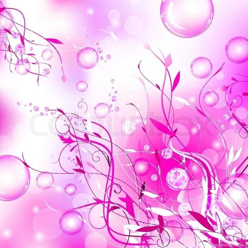 Fashion Diamond Floral Abstract Glamorous Backgrounds With Bubbles ...