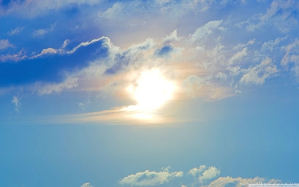 Sun And Blue Clouds Sky HD Desktop Wallpapers : Widescreen : High ...