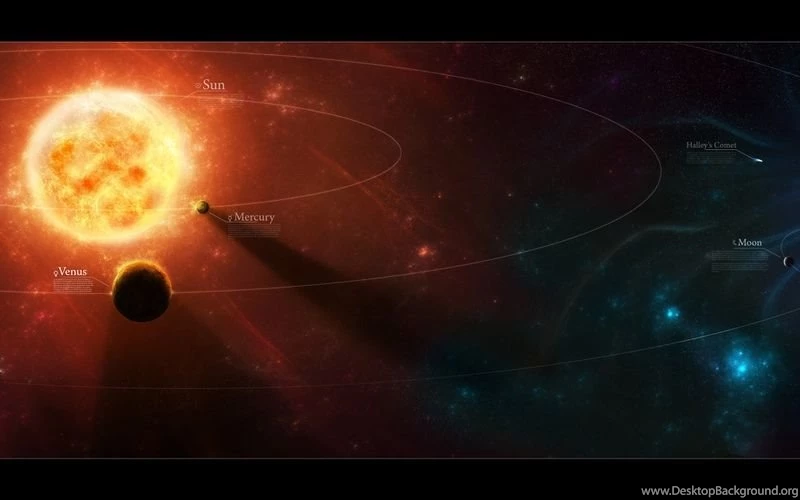 Blue Orange Sun – Space Stars HD Desktop Wallpapers