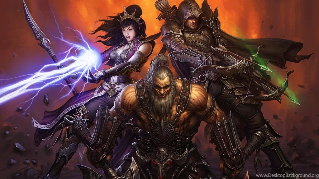Download Wallpapers 1920x1080 Diablo 3, Magic, Bow, Barbarian ...