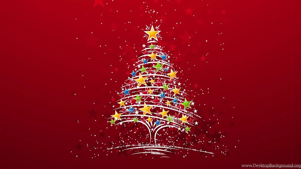Download 1600x900 Christmas Tree Made Of Stars Wallpapers