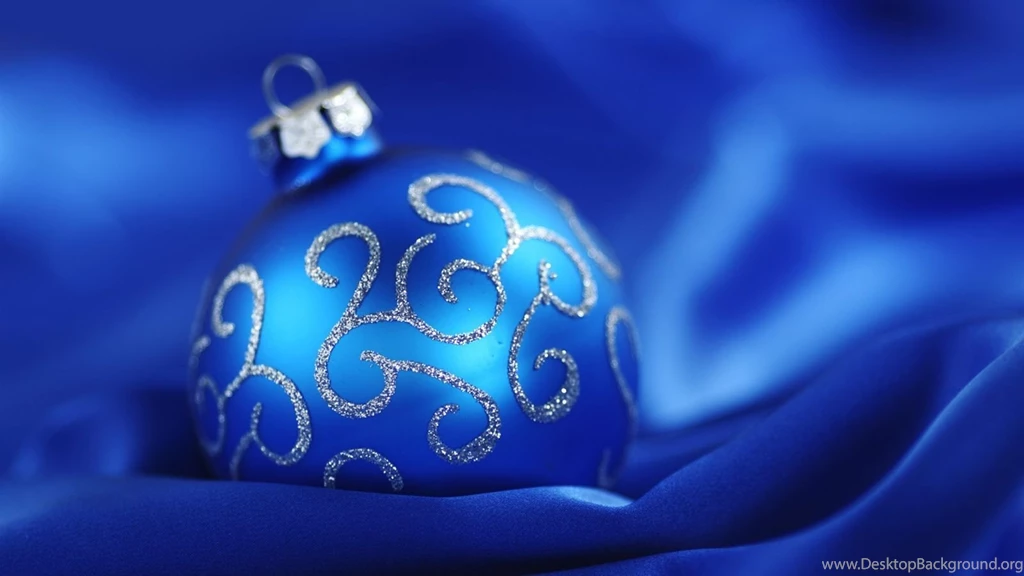 Blue Christmas Ball Blue Backgrounds Wallpapers