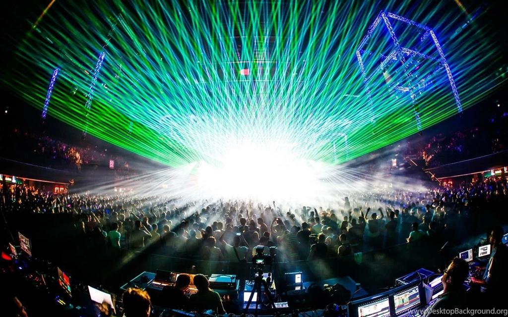 Rave Laser Concert Crowd Wallpapers