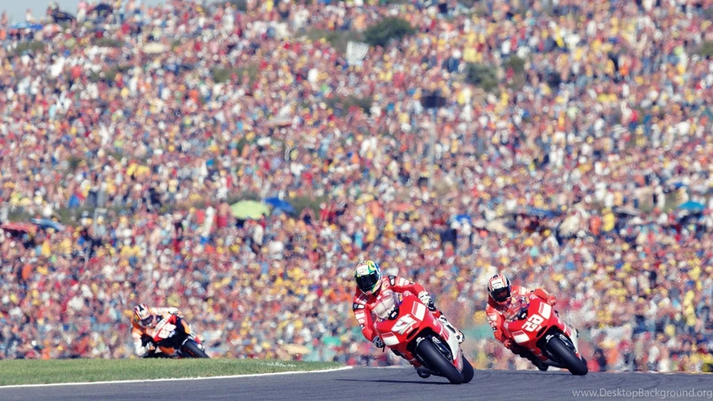 Ducati Racing Motorbikes Race Track Crowd Wallpapers