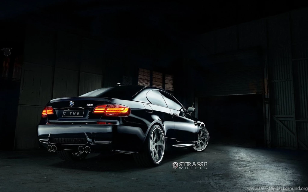BMW M3 E92 Black Strasse Wheels Tuning Cars Wallpapers