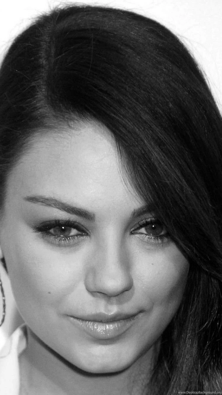 Download Wallpapers 750x1334 Mila Kunis, Eyes, Girl, Black And ...