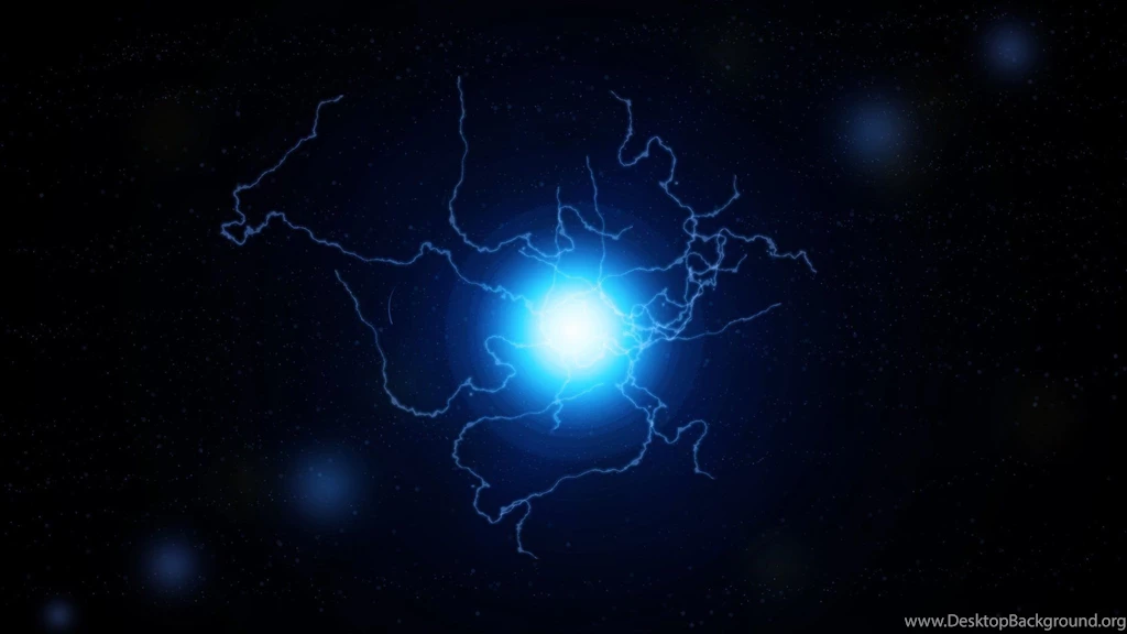 Abstract Blue Outer Space Dark Stars Lens Flare Electricity ...