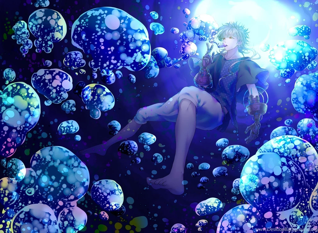 Water Mechanics Bubbles Anime Guy Wire Art Wallpapers