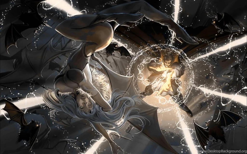 MORRIGAN VS DR STRANGE WALLPAPER   (