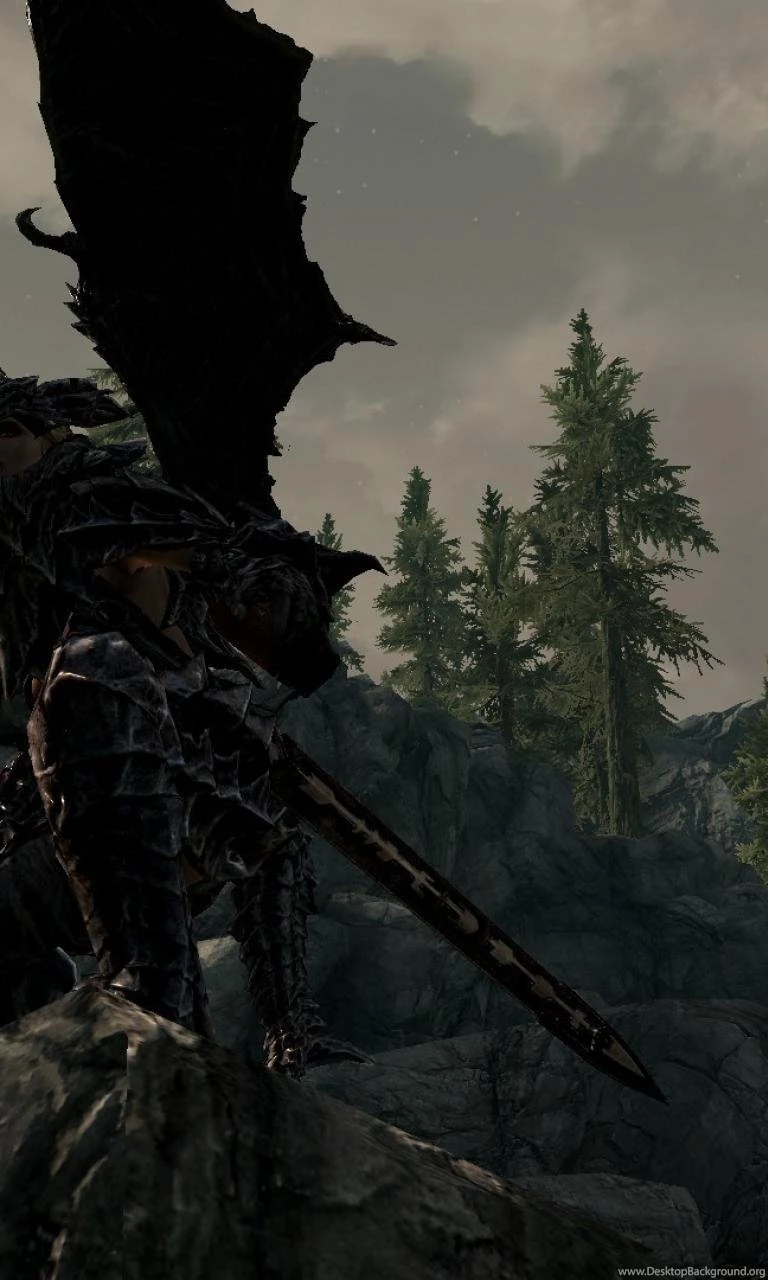 Mountains Trees The Elder Scrolls V: Skyrim Nord Wallpapers
