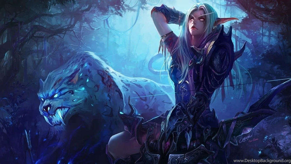 1600x900 Wow Night Elf Hunter Wallpapers