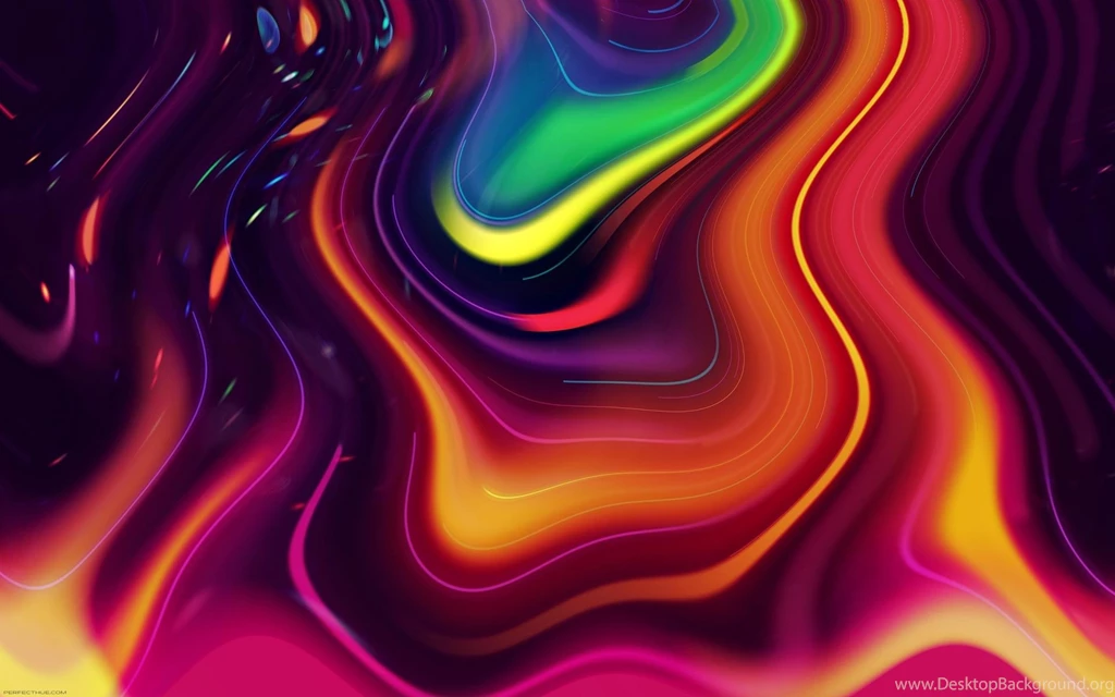 Abstract Swirl Colors Psychedelic Bright Wallpapers