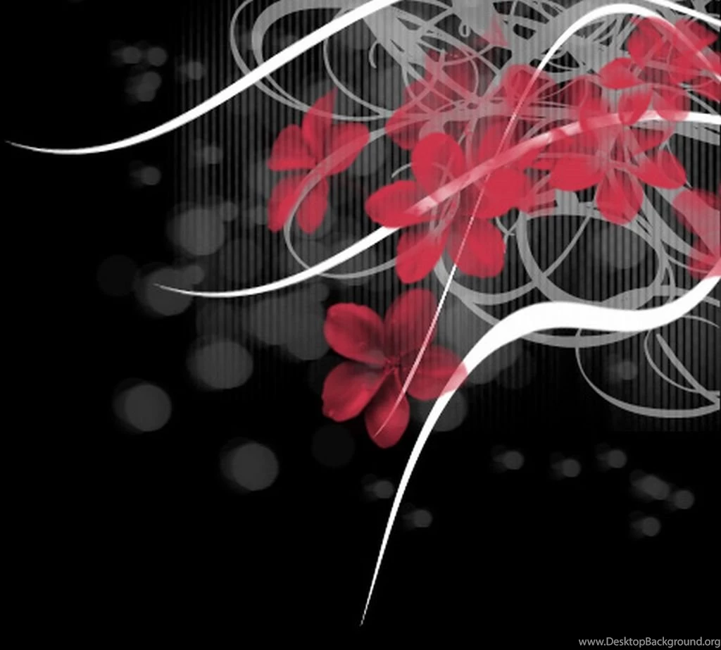 Gallery For Wallpapers Red And Black Flowers