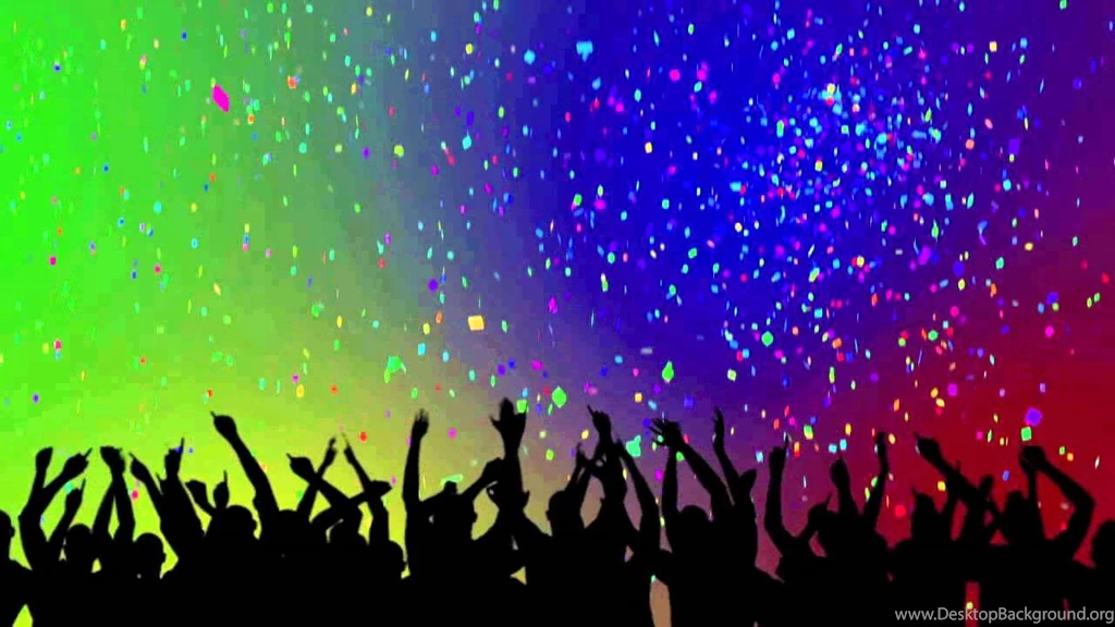 Party Crowd Silhouettes & Confetti Looping Backgrounds YouTube
