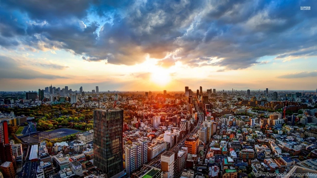 Golden Sunset Above Tokyo Wallpapers World Wallpapers